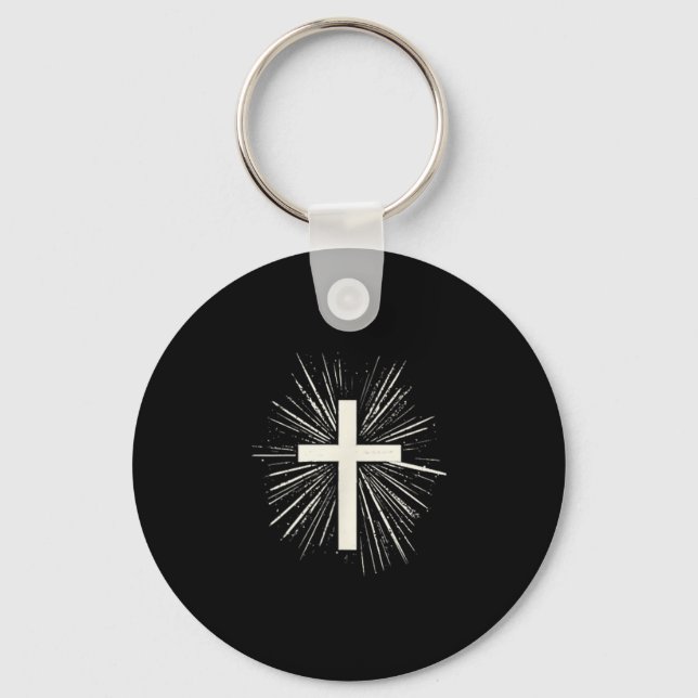 Jesus Christ Design For Christians Men Women Chris Keychain (Front)
