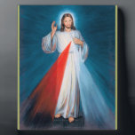 Jesus Christ Divine Mercy Sacred Heart of Jesus Plaque<br><div class="desc">Jesus Christ Divine Mercy Sacred Heart of Jesus - art prints on various materials. A great gift idea to brighten up your home. Also buy this artwork on phone cases, apparel, mugs, pillows and more. Poster and Art Print on clothing and for your wall – various backgrounds – great print...</div>