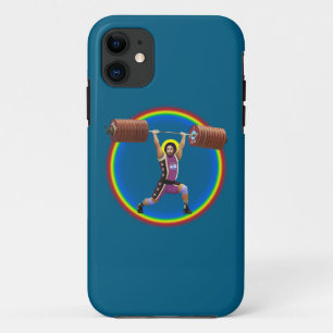 Jesus Christ doing the Clean and Jerk iPhone 11 Case