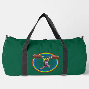 Jesus Christ doing the Clean and Jerk Duffle Bag
