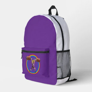 Jesus Christ doing the Clean and Jerk Printed Backpack