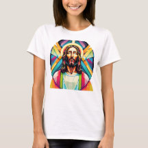 Jesus Christ Easter Christmas Colourful Abstract