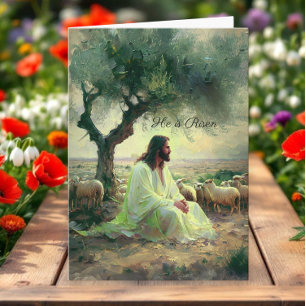 Jesus Christ Easter Religious Chisrian Card