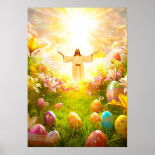 Jesus Christ Easter Resurrection Poster