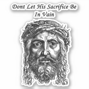 Jesus Christ Face Sacrifice bible Quote faith Art