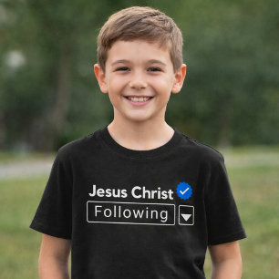 Jesus Christ Following Bible Faith Kids  T-Shirt