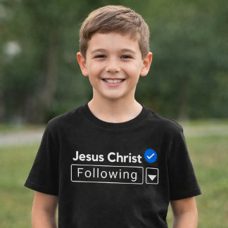 Jesus Christ Following Bible Faith Kids  T-Shirt