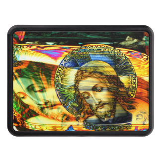 Jesus Christ Halo EFX Warp Invert Colorized  Trailer Hitch Cover