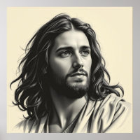  Jesus Christ – Handcrafted Charcoal Portrait