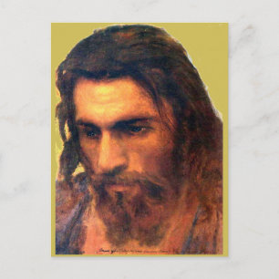 Jesus Christ head study before 1872 by I. Kramskoi Postcard