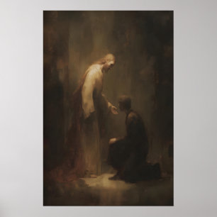 Jesus Christ Healing A Man, Christian Wall Art
