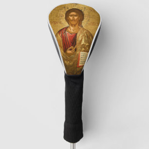 Jesus Christ Holding the Gospels Orthodox Icon Golf Head Cover