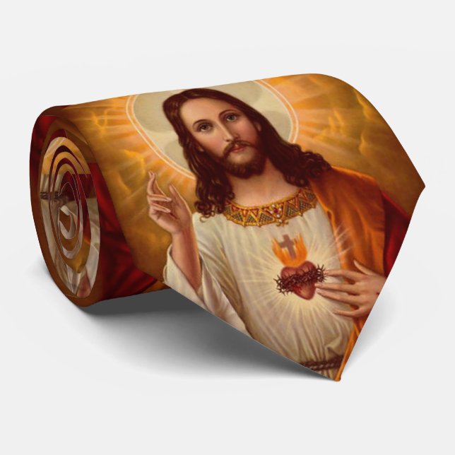Jésus Christ Hommes Designer Cravates (Roulé)