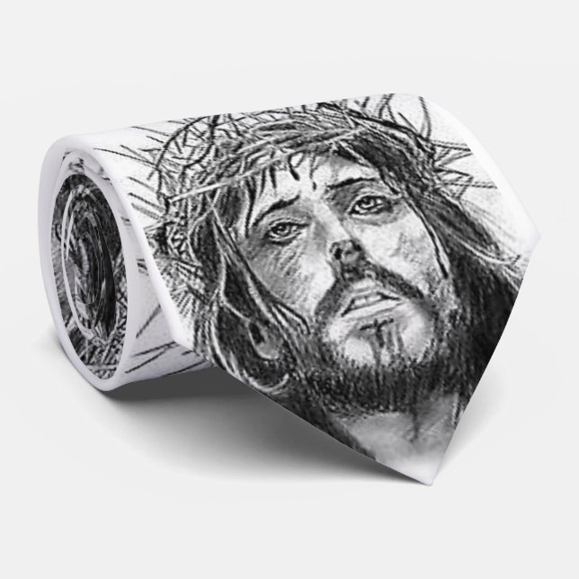 Jésus Christ Hommes Designer Cravates (Roulé)