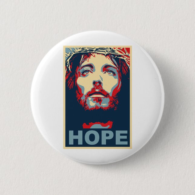 Jesus Christ Hope 2 Inch Round Button (Front)