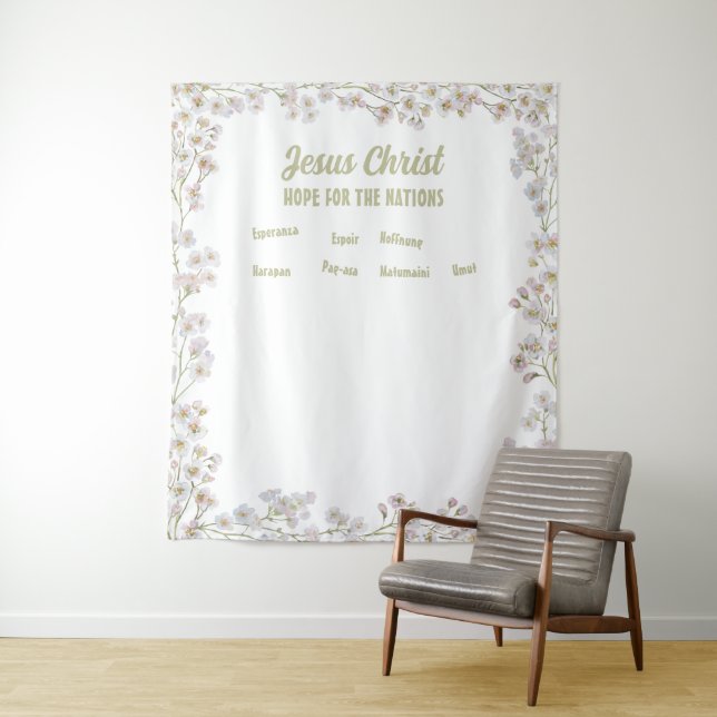Jesus Christ Hope for All Nations 4 Tapestry (In Situ)