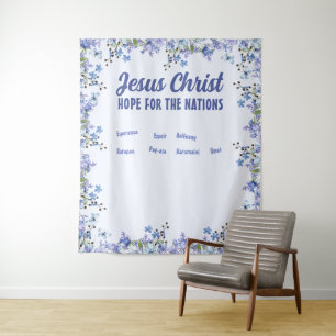 Jesus Christ Hope for All Nations 5 Tapestry