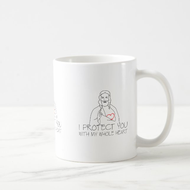 Jesus Christ - I Protect You Coffee Mug (Right)