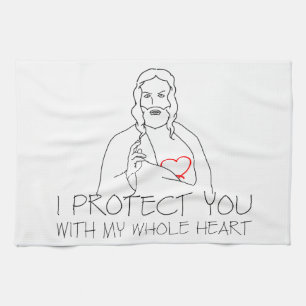 Jesus Christ - I Protect You Kitchen Towel