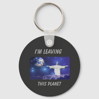 Jesus Christ in clouds. Christian rapture Keychain
