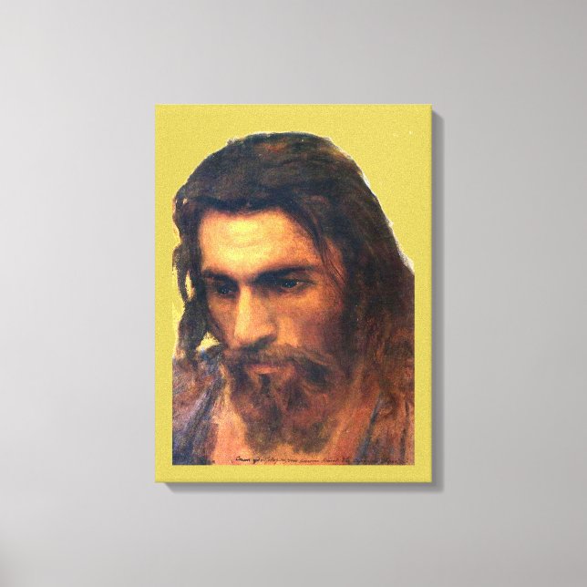 Jesus Christ in the Desert canvas fine art print (Front)