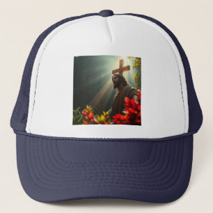 Jesus Christ in the Garden Trucker Hat