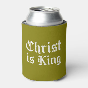 Jesus Christ Is King Gothic Blackletter Grunge Art Can Cooler