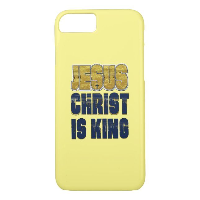 Jesus Christ is King yellow Case-Mate iPhone Case (Back)