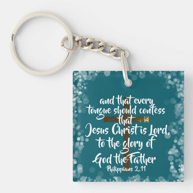 Jesus Christ is Lord KJV Bible Verse Keychain (Front)
