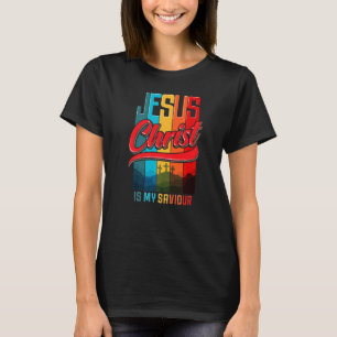 Jesus Christ Is My Saviour Retro Shadow & Highligh T-Shirt