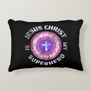 Jesus Christ Is My Superhero Jesus Accent Pillow