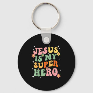 Jesus Christ Is My Superhero Jesus Loves You Funny Keychain