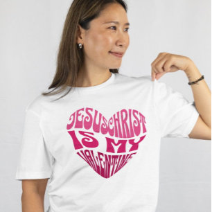 Jesus Christ is My Valentine Heart-Shaped T-Shirt  Tri-Blend Shirt