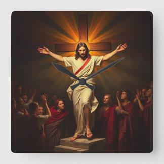 Jesus Christ is Risen Wall Clock