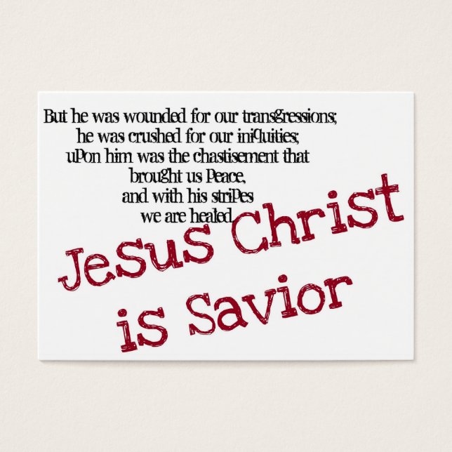 Jesus Christ is Saviour (Tract) (Front)