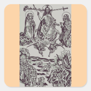 Jesus Christ is the judge of the universe Square Sticker