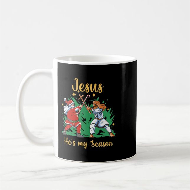 Jesus Christ Jesus Is The Reason For The Season Ho Coffee Mug (Left)