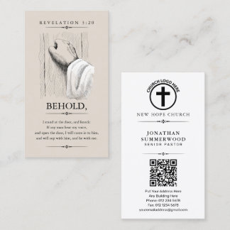 Jesus Christ Knocking on a Door | Revelation 3:20 Business Card
