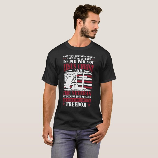Jésus-Christ le T-shirt de vétéran (Devant entier)