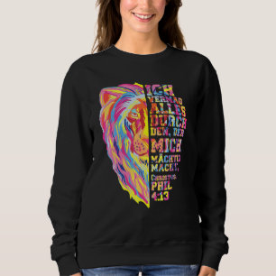 Jesus Christ Lion Of Juda Philipper 413 Sweatshirt