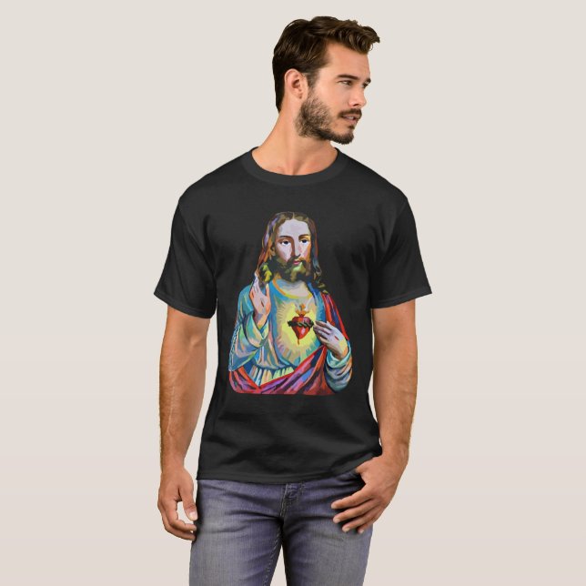 Jesus Christ Lord Saviour abstract original art T-Shirt (Front Full)