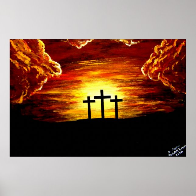 Jesus Christ Love of God Cross Crucifix Poster (Front)
