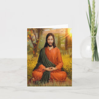 Jesus Christ Meditation Holiday Card