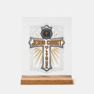 Jésus-Christ Mon Espoir Vivant Croix Vintage