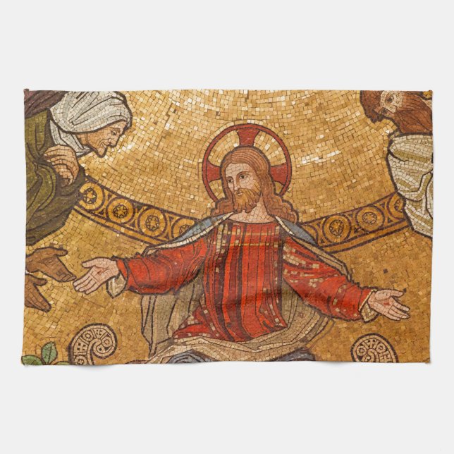 jesus christ mosaic kitchen towel (Horizontal)