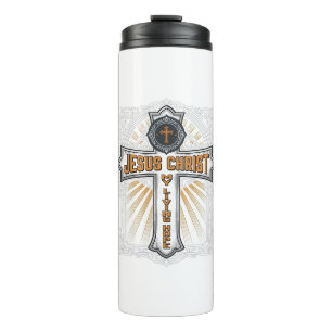 Jesus Christ My Living Hope Vintage Cross Thermal Tumbler