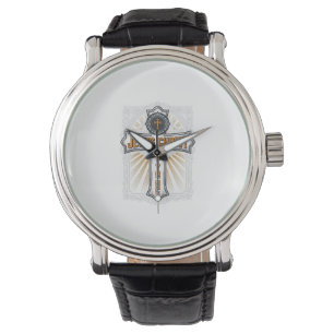 Jesus Christ My Living Hope Vintage Cross Watch