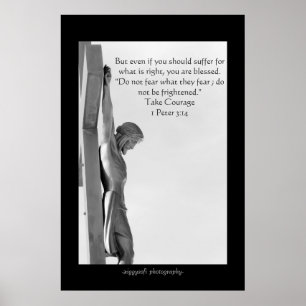 Jesus Christ on cross poster