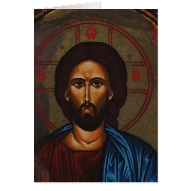 JÉSUS-CHRIST orthodoxe grec bizantin d'icône (Devant)