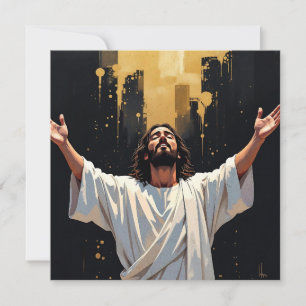 Jesus Christ Our Savior Black and Gold blank